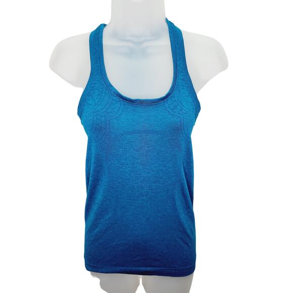 Lululemon Swiftly Speed Racerback Mandala Teal  Workout Run tank Top Size 4 - Picture 1 of 9